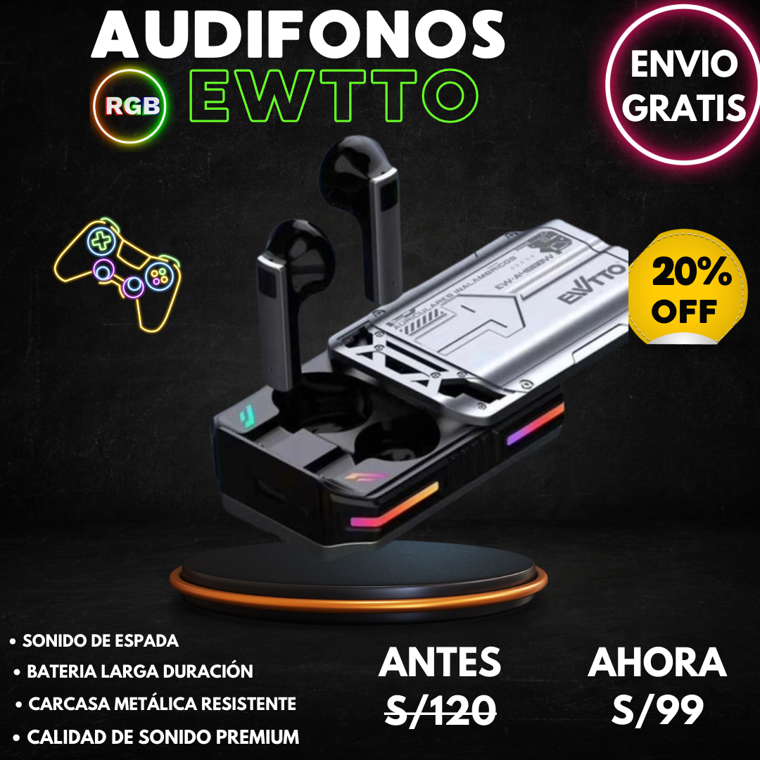 Audífonos EWTTO RGB